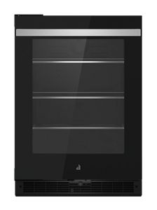 Jennair JUGFL242HM 24" Noir Under Counter Glass Door Refrigerator, Left Swing