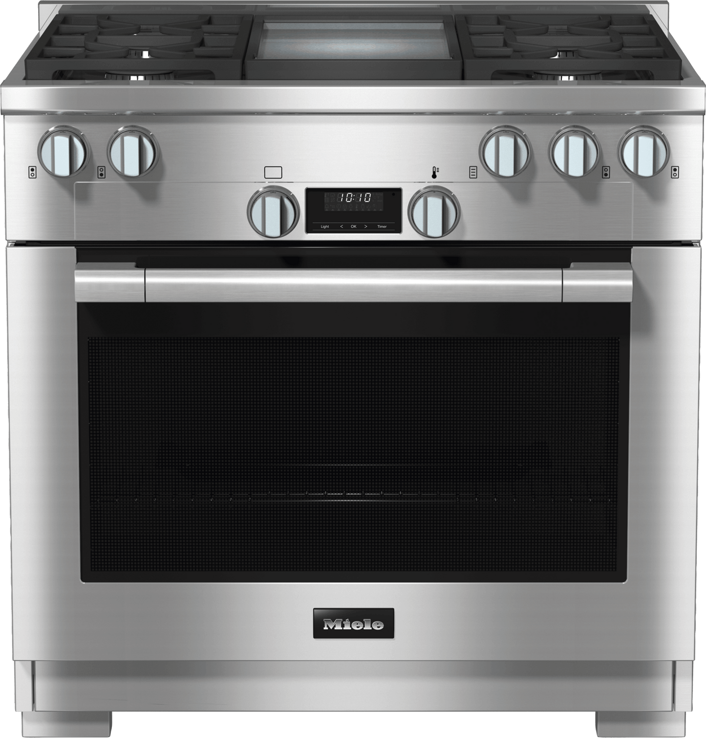Miele HR11363GAGGDCLEANTOUCHSTEEL Hr 1136-3 G Ag Gd - 36 Inch Range All Gas With Directselect, Twin Convection Fans And M Pro Dual Stacked Burners