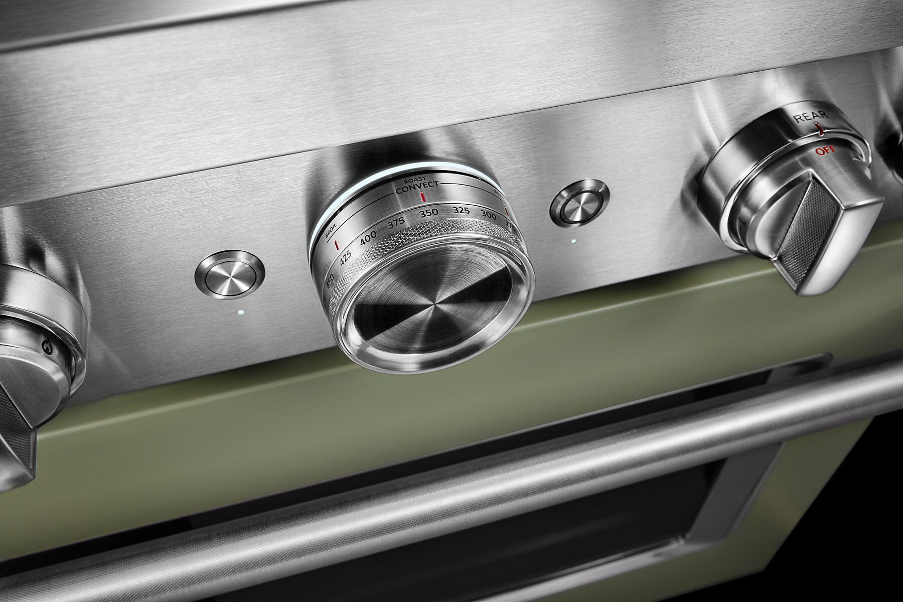 Kitchenaid KFDC500JAV Kitchenaid® 30'' Smart Commercial-Style Dual Fuel Range With 4 Burners - Avocado Cream