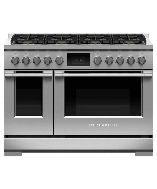 Fisher & Paykel RDV3488N Dual Fuel Range, 48", 8 Burners, Self-Cleaning
