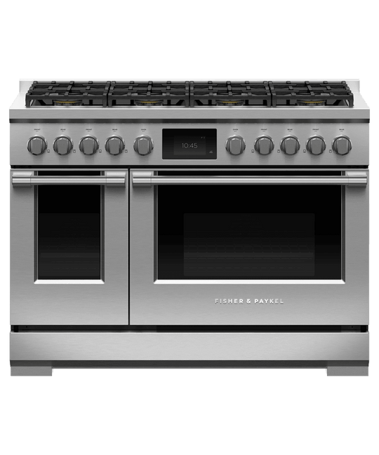 Fisher & Paykel RDV3488N Dual Fuel Range, 48", 8 Burners, Self-Cleaning