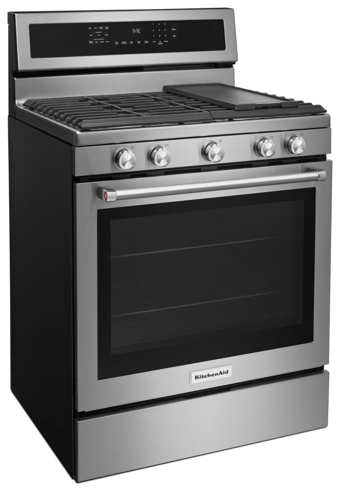 Kitchenaid KFGG500ESS 30-Inch 5-Burner Gas Convection Range - Stainless Steel