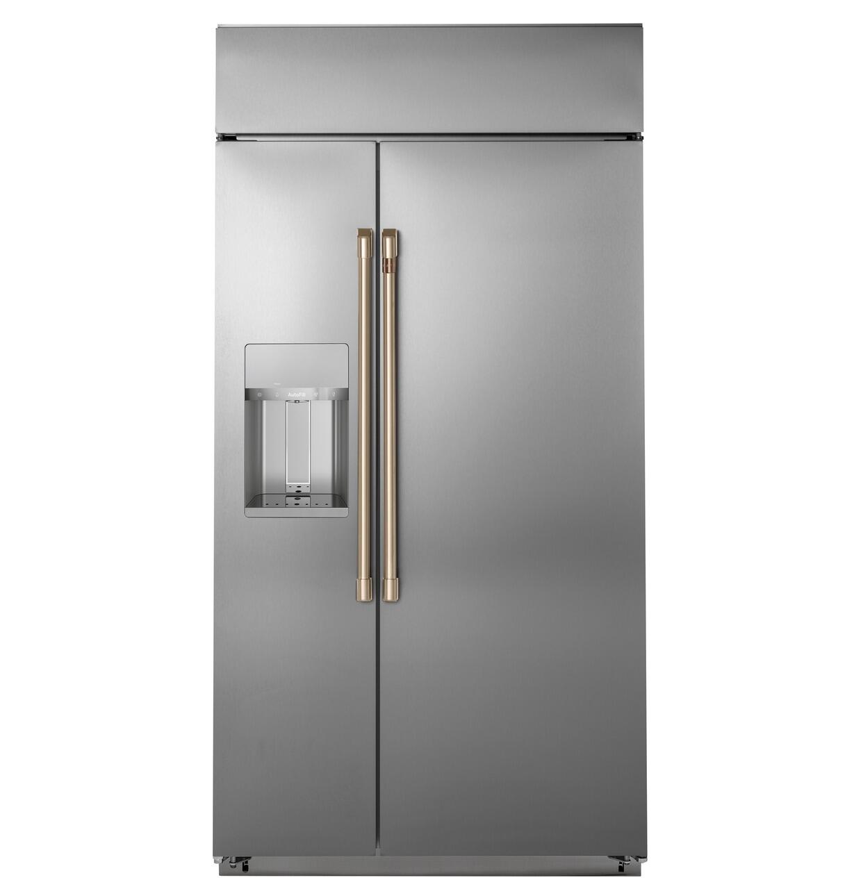 Cafe CSB42YP2RS1 Café&#8482; 42" Smart Built-In Side-By-Side Refrigerator With Dispenser