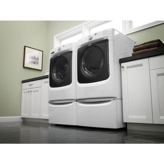 Amana XHPC155XW 15.5" Laundry Pedestal With Chrome Handle And Storage Drawer - White