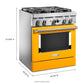 Kitchenaid KFDC500JYP Kitchenaid® 30'' Smart Commercial-Style Dual Fuel Range With 4 Burners - Yellow Pepper