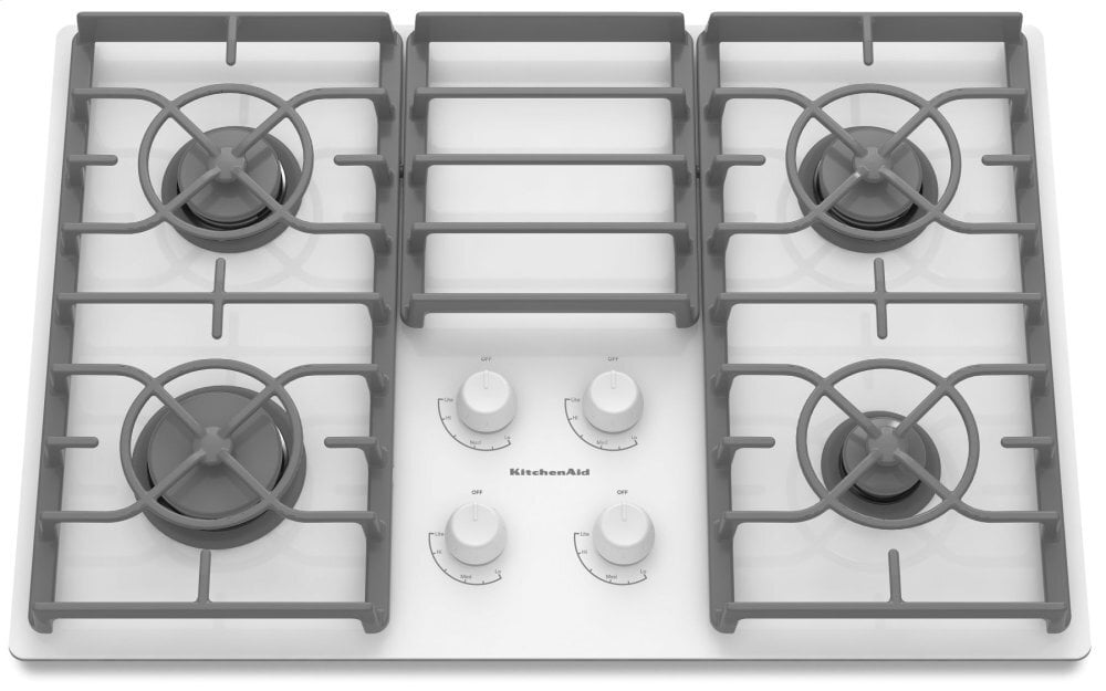 Kitchenaid KGCC506RWW 30-Inch 4 Burner Gas Cooktop, Architect® Series Ii - White