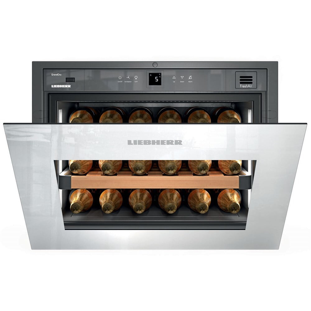 Liebherr HWGW1803 Integrated Wine Cabinet 18 Bottle Single Zone White Pull Down Door