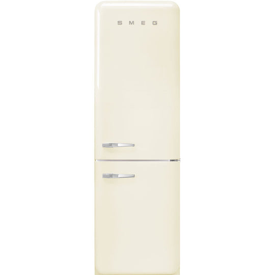 Smeg FAB32URCR3 '50S Style No Frost' Fridge-Freezer, Cream, Right Hand Hinge, 60 Cm (Approx 24")