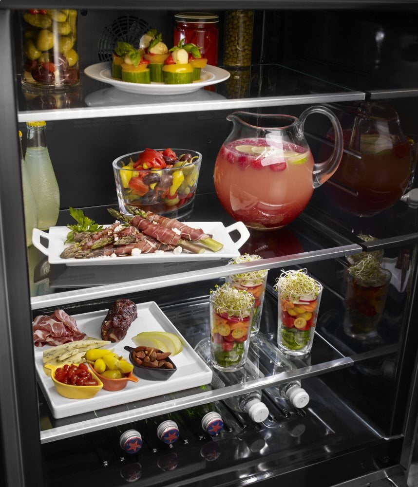 Kitchenaid KURR304ESS 24" Undercounter Refrigerator With Glass Door And Metal Trim Shelves - Stainless Steel