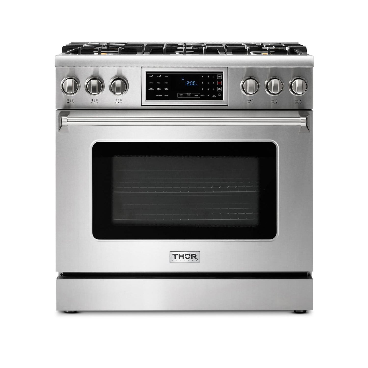 Thor Kitchen TRG3601LP 36 Inch Tilt Panel Professional Gas Range - Trg3601 / Trg3601Lp - Liquid Propane