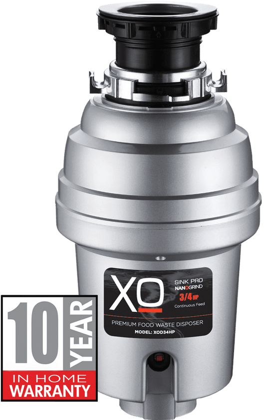 Xo Appliance XOD34HP 3/4 Hp Twist Lock Mount, Continuous Feed Disposal