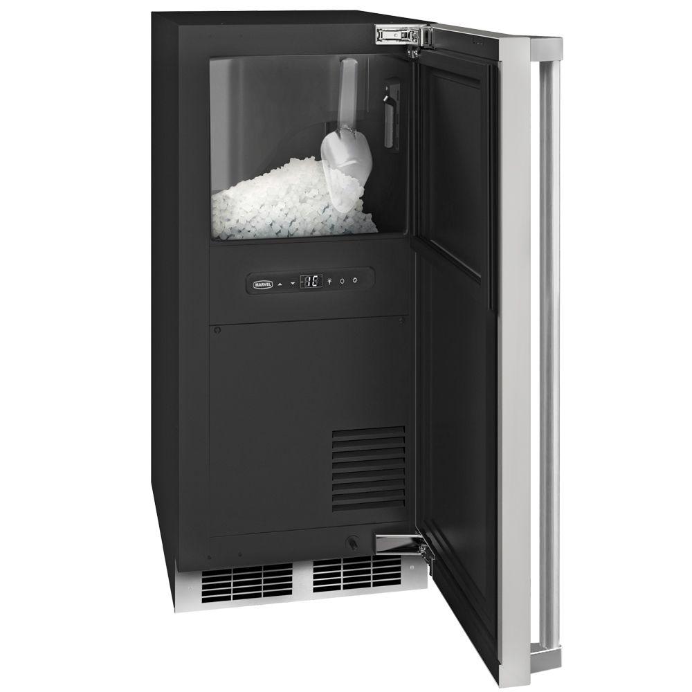 Marvel MPNP415SS81A 15 Inch Marvel Professional Nugget Ice Machine With Brightshield With Door Style - Stainless Steel