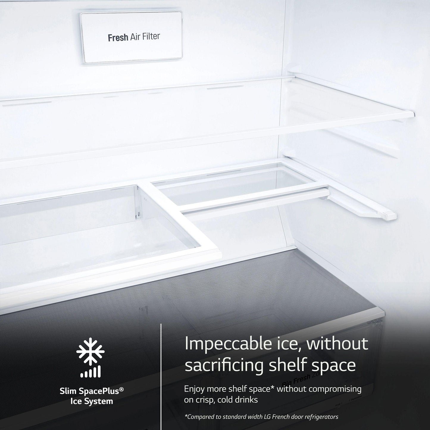 Lg LRMXC1803S 18.3 Cu. Ft. Counter-Depth French Door Refrigerator With Tall Ice And Water Dispenser