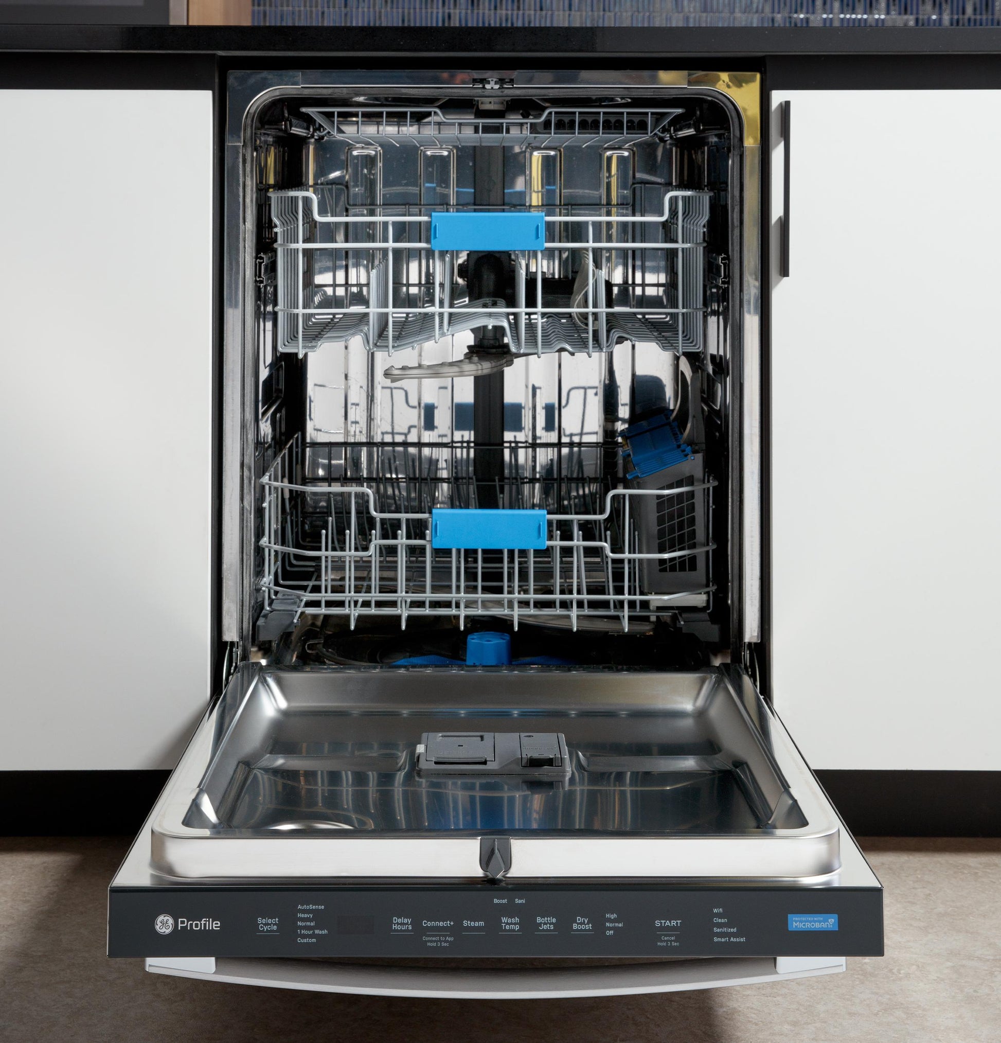 Ge Appliances PDP715SYVFS Ge Profile&#8482; Fingerprint Resistant Top Control With Stainless Steel Interior Dishwasher With Microban&#8482; Antimicrobial Protection With Sanitize Cycle