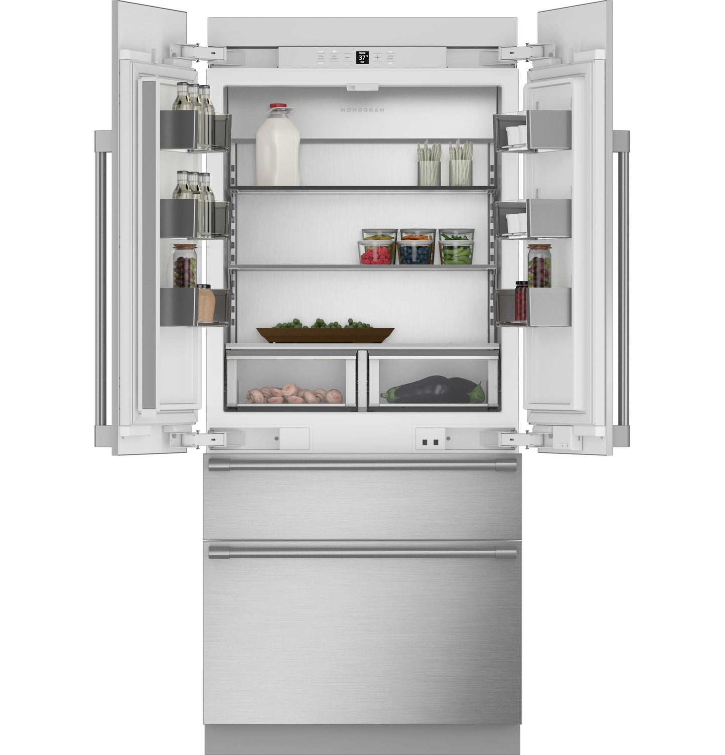 Monogram ZIP364NBVII Monogram 36" Integrated French-Door Refrigerator - Coming Soon