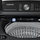 Samsung WA52A5500AV 5.2 Cu. Ft. Large Capacity Smart Top Load Washer With Super Speed Wash In Brushed Black