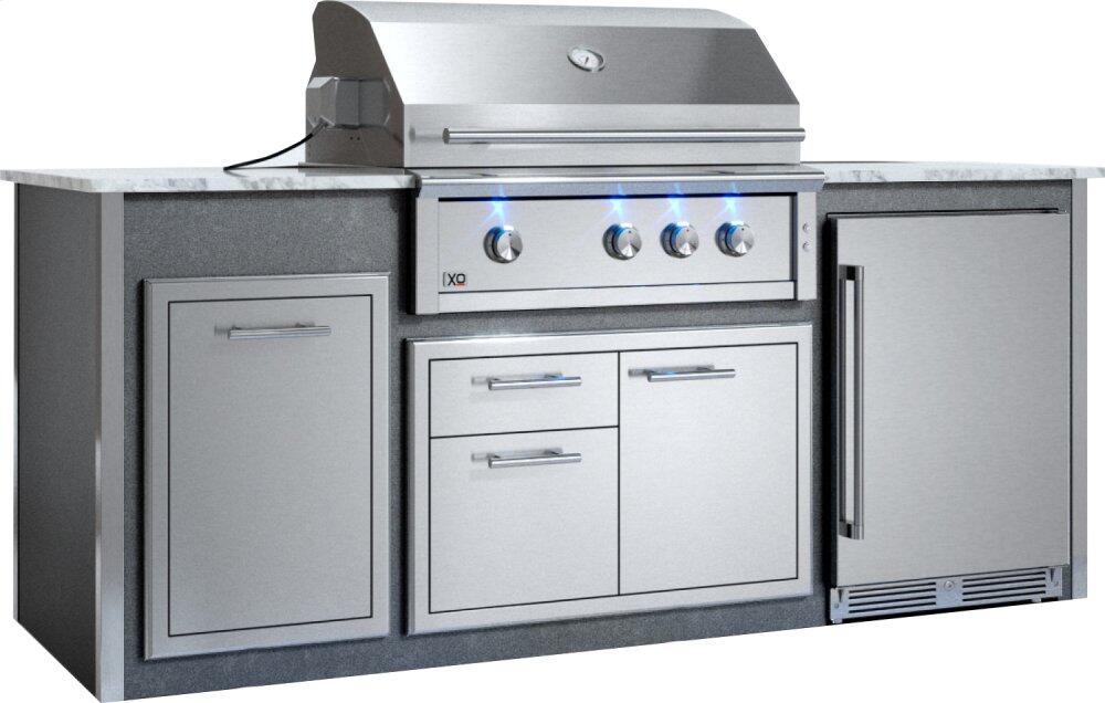 Xo Appliance XOGOK36V1GR Appliance Ready Pre-Assembled 36" Designer Island Gray COMPONENTS SOLD SEPARATELY