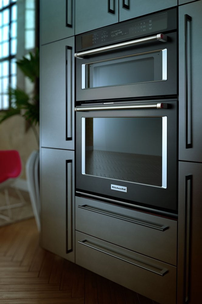 Kitchenaid KOCE500EBS 30" Combination Wall Oven With Even-Heat™ True Convection (Lower Oven) - Black Stainless Steel With Printshield™ Finish