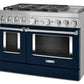 Kitchenaid KFDC558JIB Kitchenaid® 48'' Smart Commercial-Style Dual Fuel Range With Griddle - Ink Blue