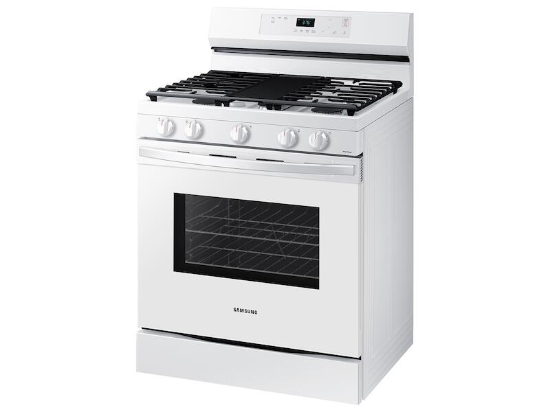Samsung NX60A6111SW 6.0 Cu. Ft. Smart Freestanding Gas Range With No-Preheat Air Fry & Convection In White
