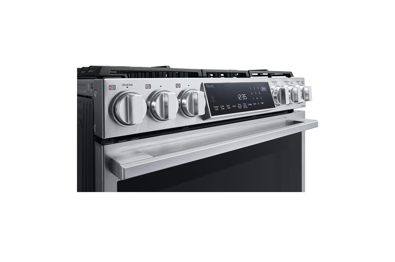 Lg LSGS6338F Lg Studio 6.3 Cu. Ft. Instaview® Gas Slide-In Range With Probake Convection® And Air Fry