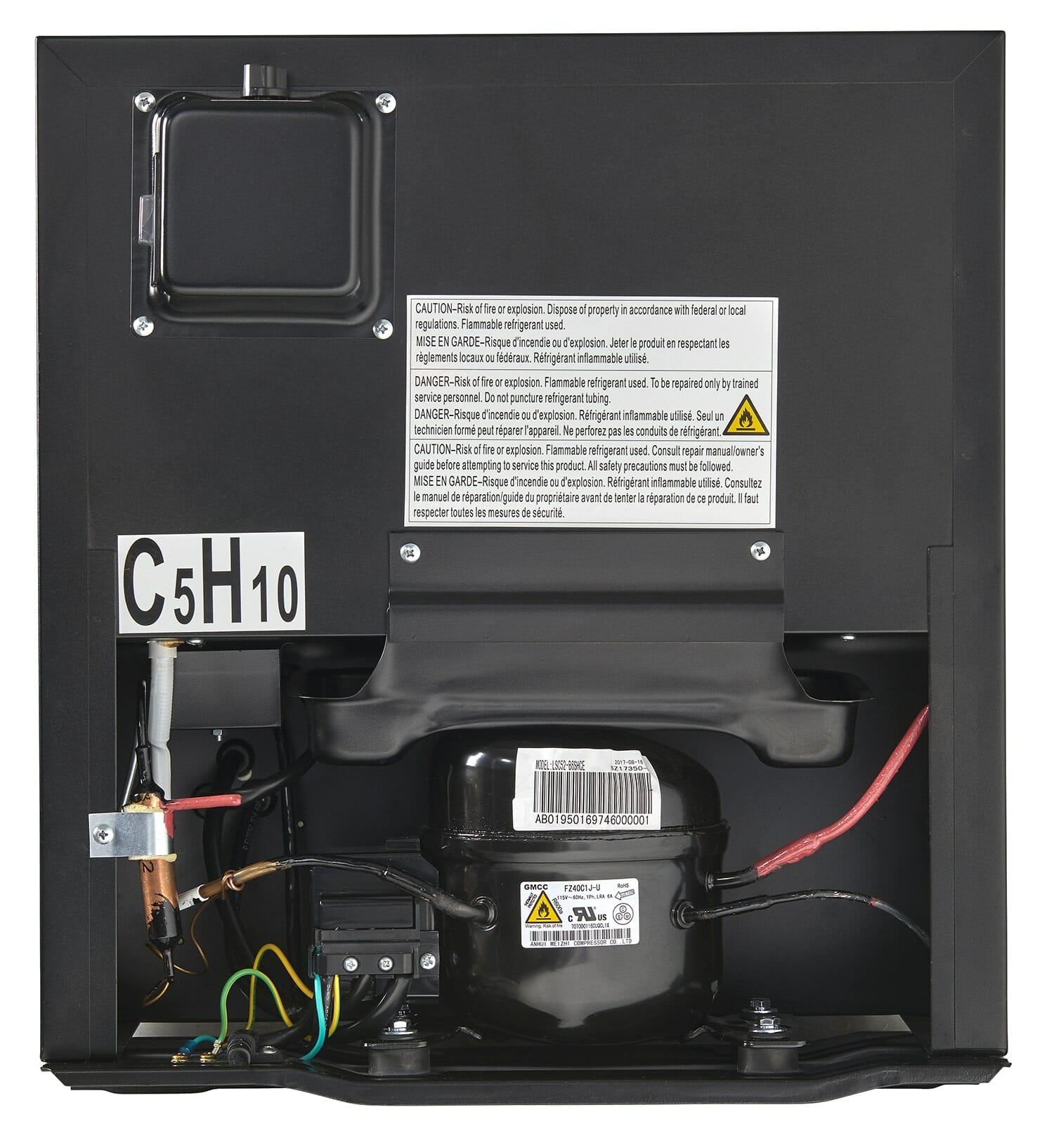 Danby DAG016A2BDB Danby 1.6 Cu. Ft. Compact Glass Door Fridge In Platinum