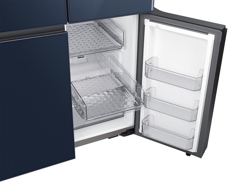 Samsung RF29A967541 29 Cu. Ft. Smart Bespoke 4-Door Flex&#8482; Refrigerator With Customizable Panel Colors In Navy Glass