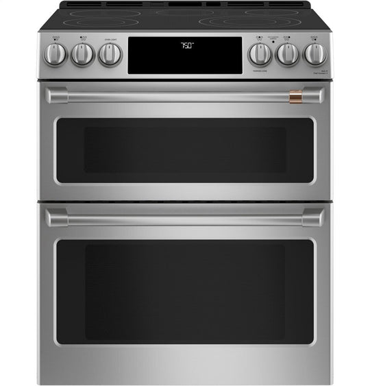 Cafe CES750P2MS1 Café 30" Smart Slide-In, Front-Control, Radiant And Convection Double-Oven Range