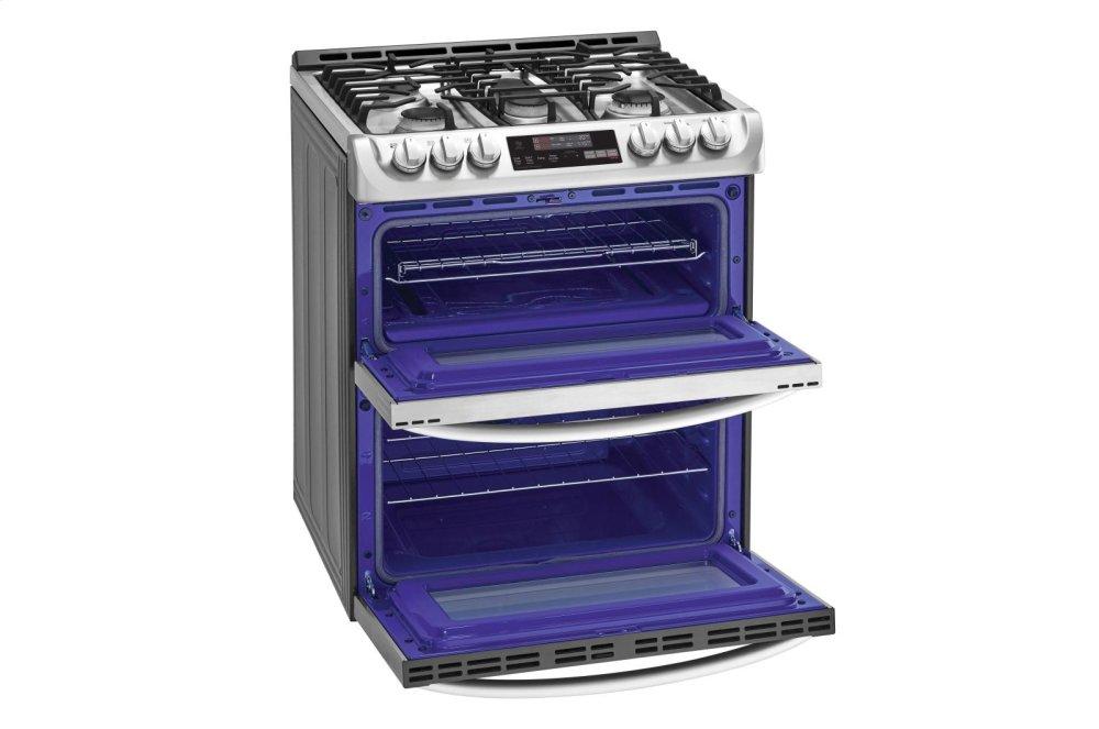 Lg LTG4715ST 6.9 Cu. Ft. Smart Wi-Fi Enabled Gas Double Oven Slide-In Range With Probake Convection® And Easyclean®