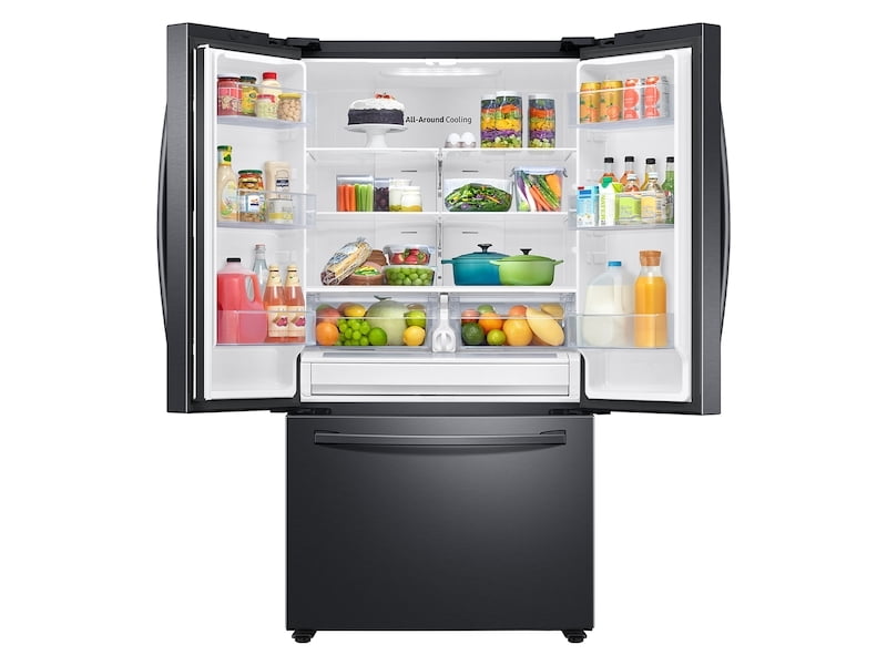 Samsung RF28T5001SG 28 Cu. Ft. Large Capacity 3-Door French Door Refrigerator In Black Stainless Steel