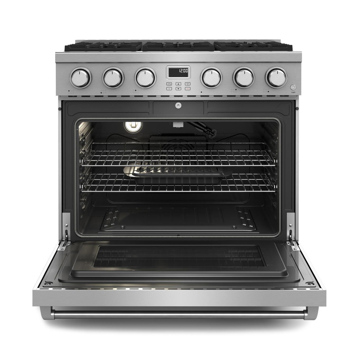 Thor Kitchen ARG36 36 Inch Contemporary Professional Gas Range In Stainless Steel - Arg36 Arg36Lp