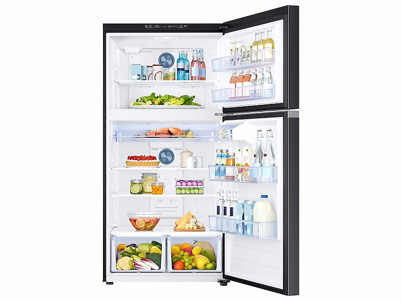 Samsung RT21M6213SG 21 Cu. Ft. Top Freezer Refrigerator With Flexzone™ In Black Stainless Steel