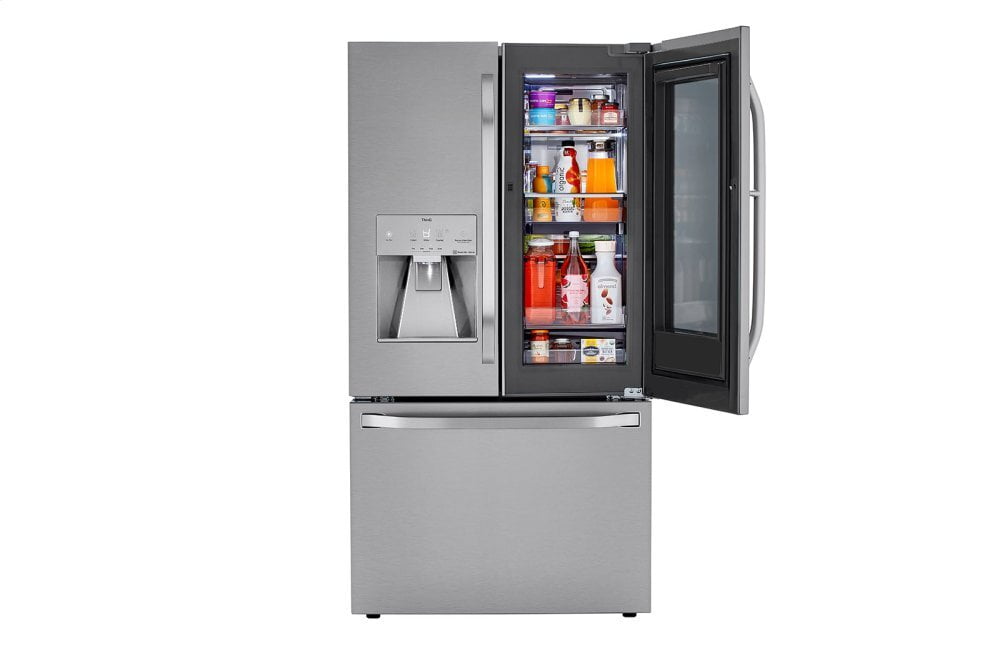 Lg SRFVC2406S Lg Studio 24 Cu. Ft. Smart Wi-Fi Enabled Instaview™ Door-In-Door® Counter-Depth Refrigerator With Craft Ice™ Maker