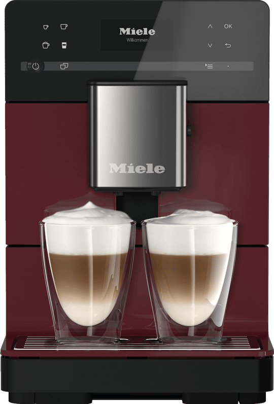 Miele CM5310 SILENCE RED  Countertop Coffee Machine With Onetouch For Two For The Ultimate In Coffee Enjoyment.