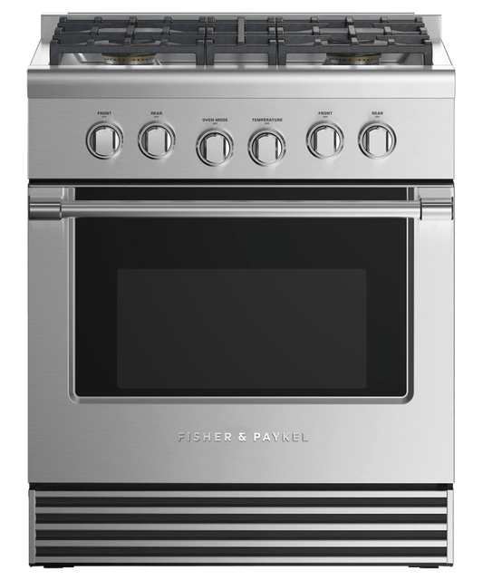 Fisher & Paykel RDV2304NN Dual Fuel Range, 30", 4 Burners