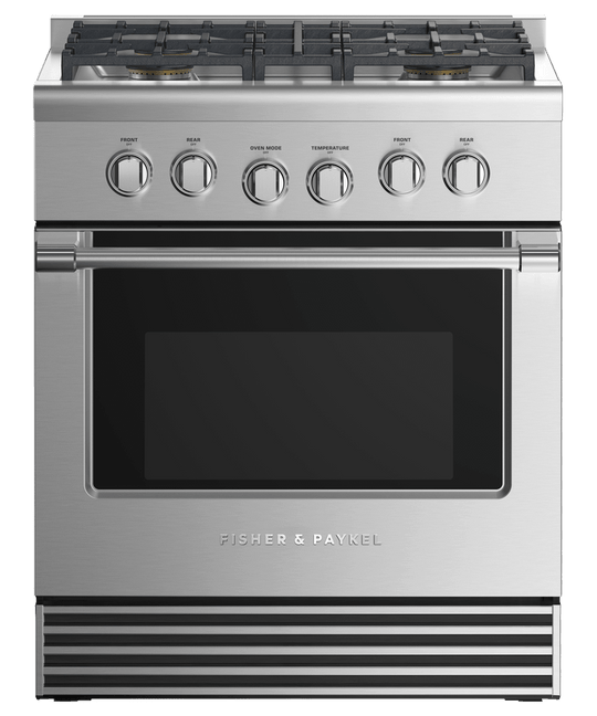 Fisher & Paykel RDV2304LN Dual Fuel Range, 30", 4 Burners