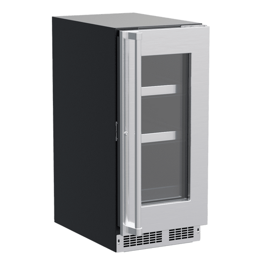 Marvel MPBV415SG31A 15-In Professional Built-In Beverage Center With Reversible Hinge With Door Style - Stainless Steel Frame Glass