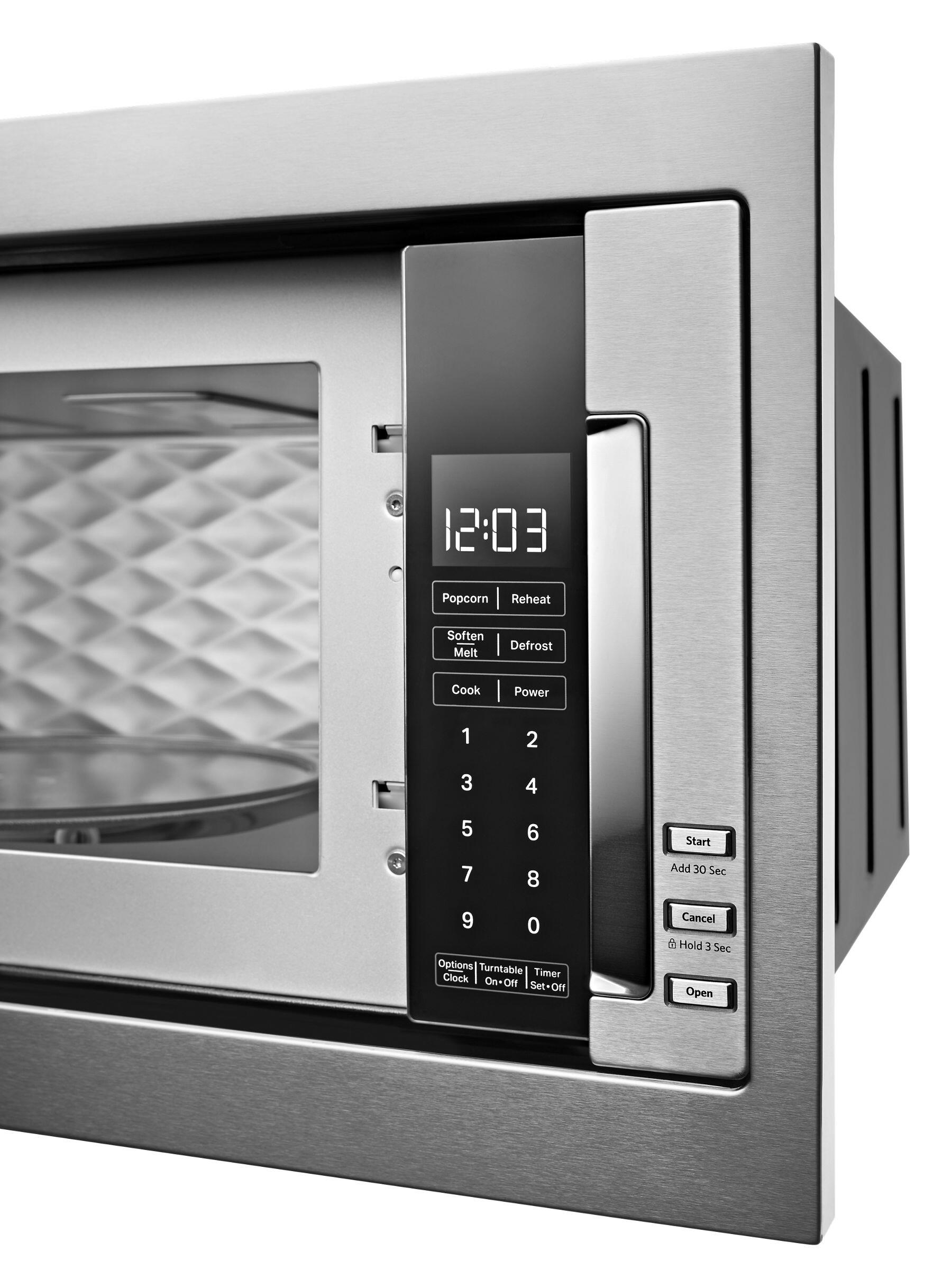 Kitchenaid KMBT5011KSS 1000 Watt Built-In Low Profile Microwave With Slim Trim Kit - Stainless Steel
