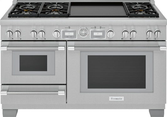 Thermador PRD606WESG 60-Inch Pro Grand® Commercial Depth Dual Fuel Steam Range