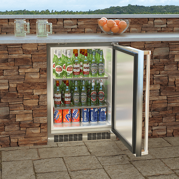 Marvel MORE124SS31A 24-In Outdoor Built-In High-Capacity Refrigerator With Door Style - Stainless Steel