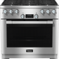 Miele HR11343LPAGCLEANTOUCHSTEEL Hr 1134-3 Lp Ag - 36 Inch Range All Gas With Directselect, Twin Convection Fans And M Pro Dual Stacked Burners