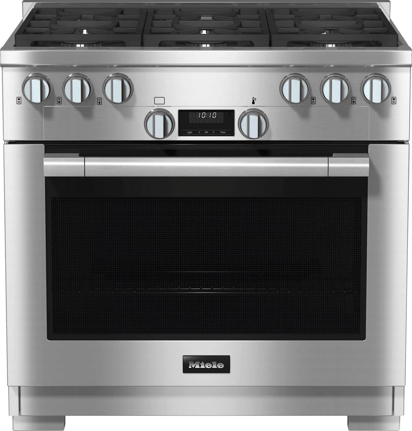 Miele HR11343LPAGCLEANTOUCHSTEEL Hr 1134-3 Lp Ag - 36 Inch Range All Gas With Directselect, Twin Convection Fans And M Pro Dual Stacked Burners