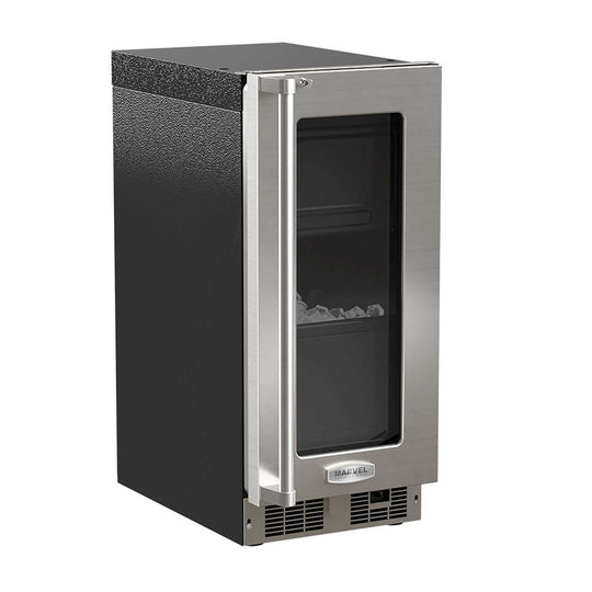 Marvel MP15CPG3RS 15-In Professional Built-In Clear Ice Machine With Pump With Door Style - Stainless Steel Frame Glass, Door Swing - Right, Pump - Yes