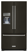 Kitchenaid KRFF507HBS 26.8 Cu. Ft. 36-Inch Width Standard Depth French Door Refrigerator With Exterior Ice And Water And Printshield™ Finish - Black Stainless Steel With Printshield™ Finish