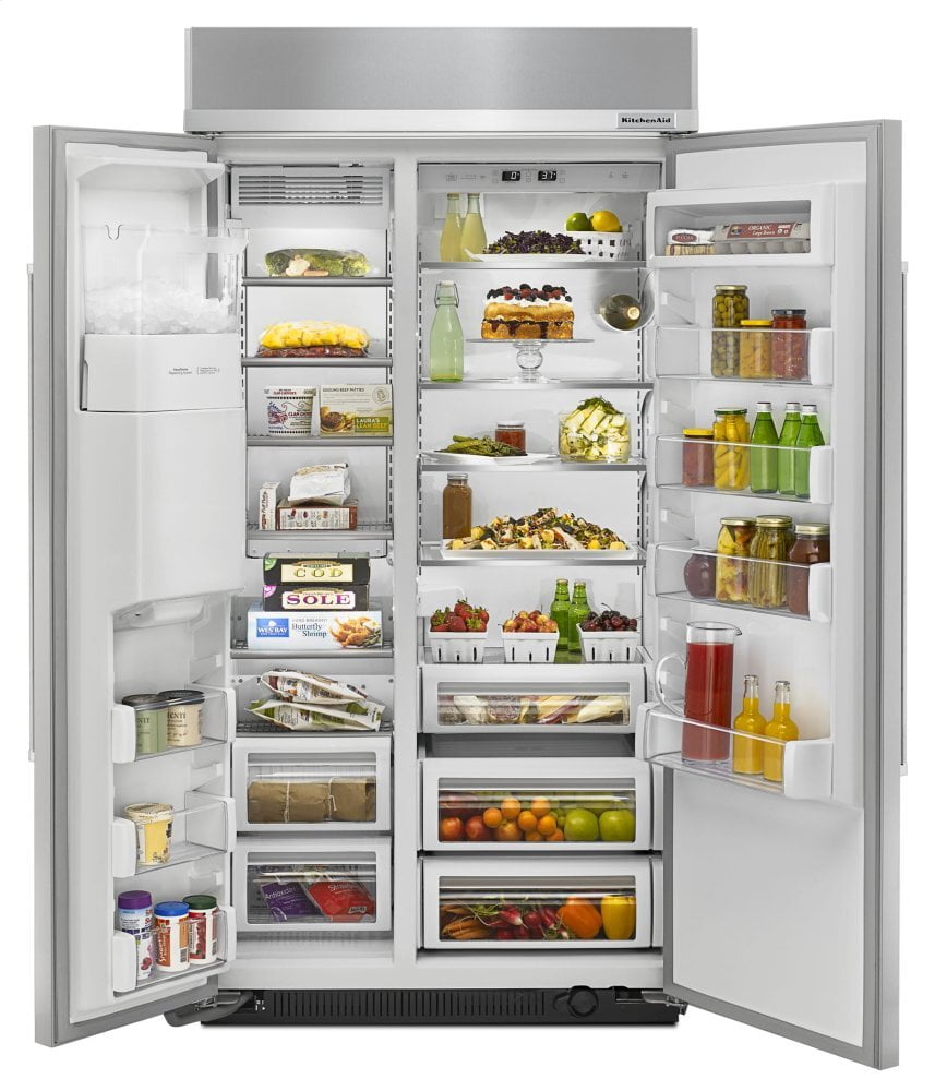 Kitchenaid KBSD612ESS 25.0 Cu. Ft 42-Inch Width Built-In Side By Side Refrigerator - Stainless Steel