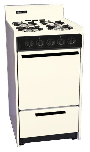 Summit SNM1107C Bisque Gas Range In Slim 20" Width With Electronic Ignition