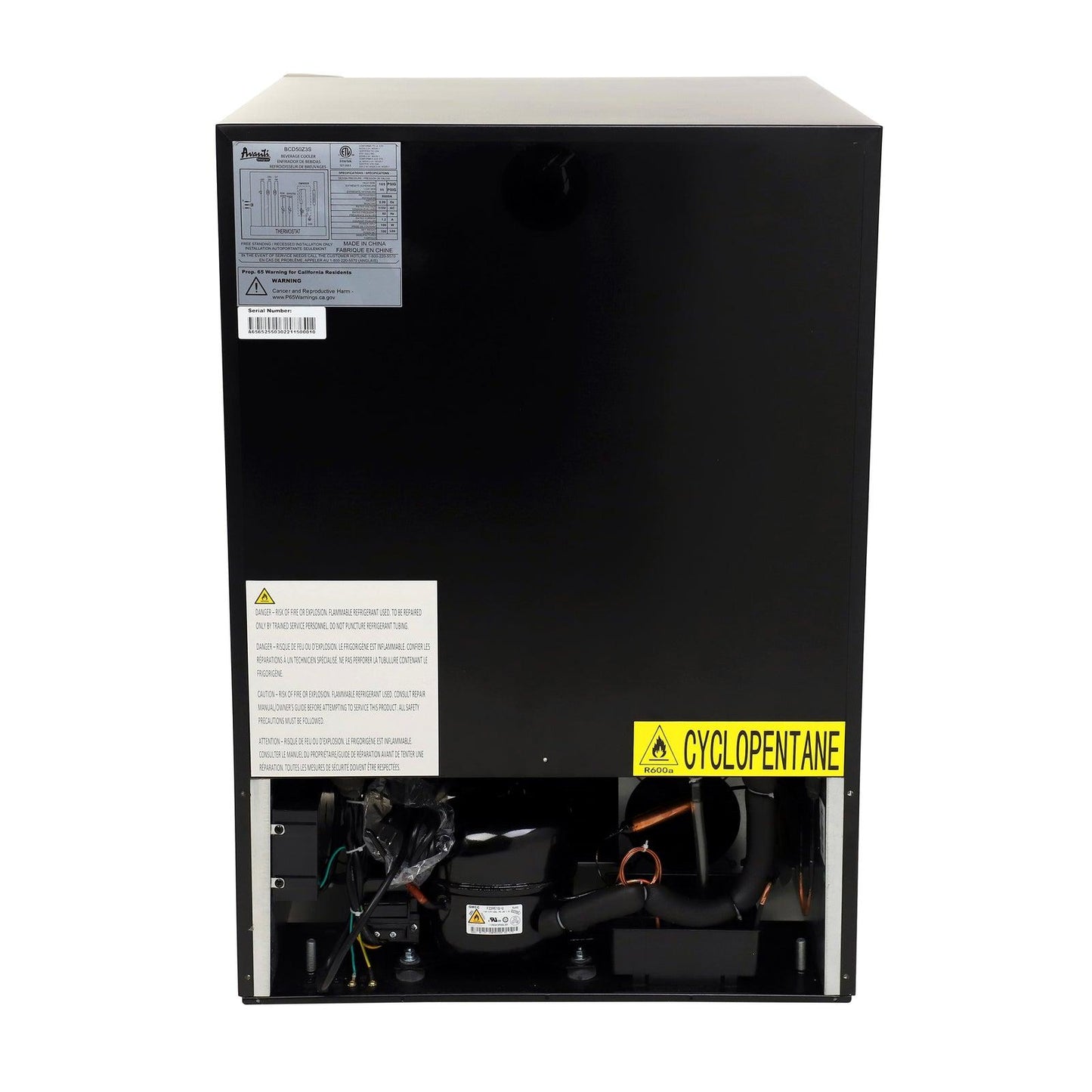 Avanti BCD50Z3S 126 Can Beverage Center