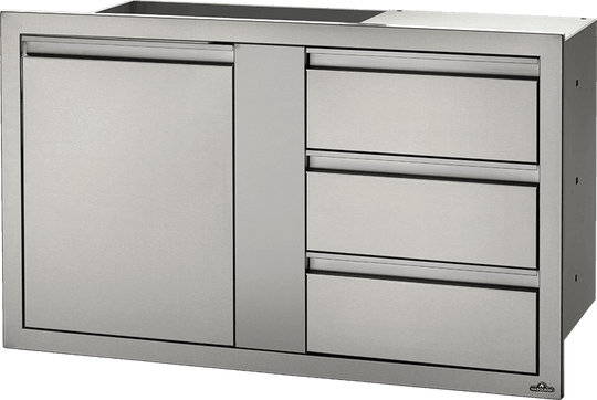 Napoleon Bbq BI42241D3DR 42" X 24" Large Single Door & Triple Drawer Triple Drawer , Stainless Steel