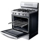 Samsung NX58F5700WS 5.8 Cu. Ft. Gas Range With True Convection In Stainless Steel
