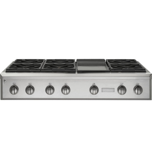 Monogram ZGU486NDPSS Monogram 48" Professional Gas Rangetop With 6 Burners And Griddle (Natural Gas)